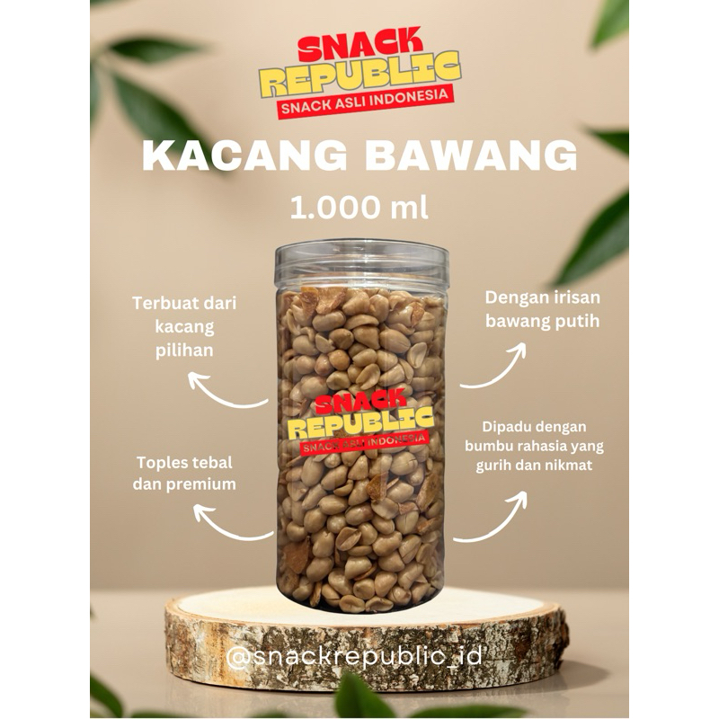 

Kacang Bawang Kemasan Toples 1.000 ml