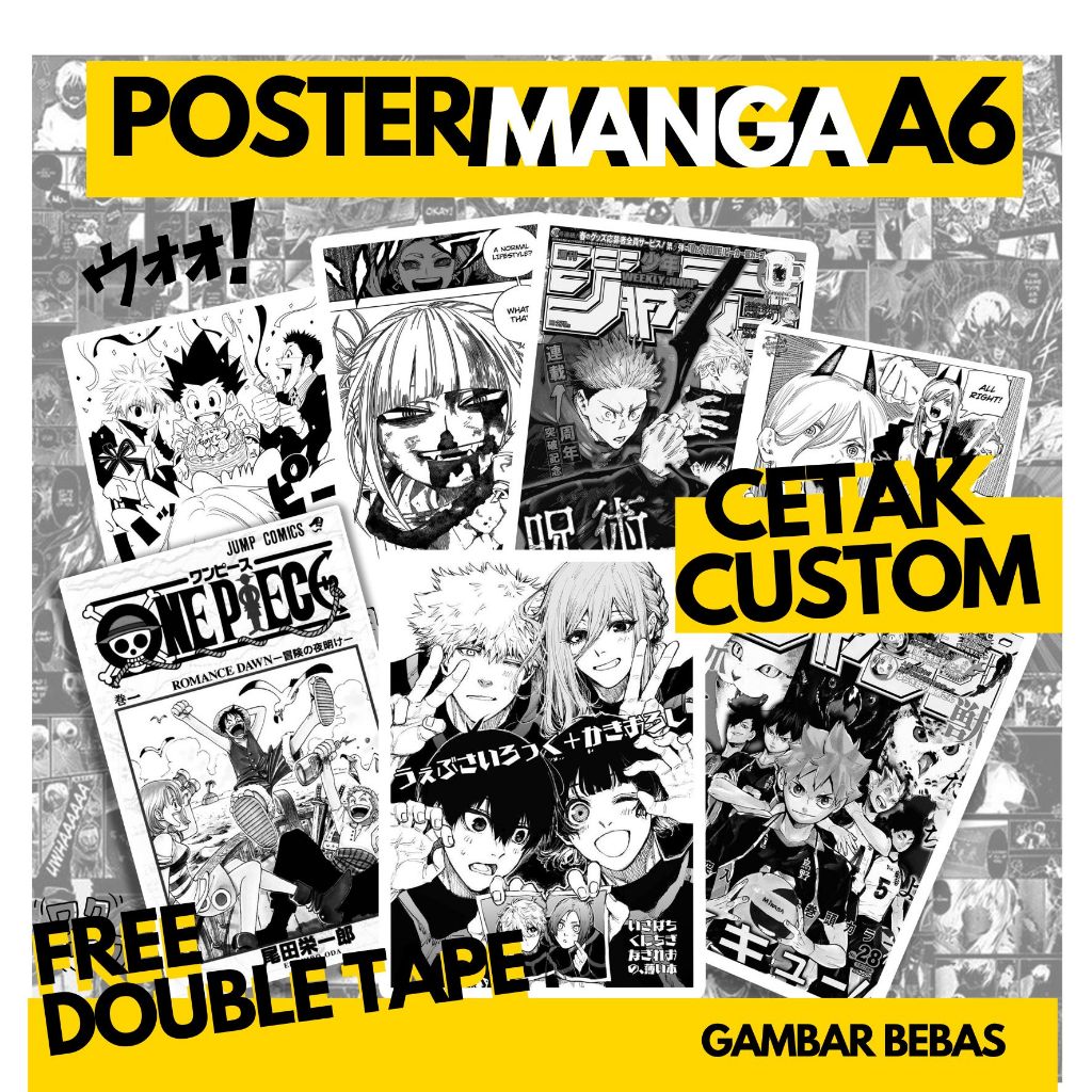 YMS - CUSTOM - CETAK POSTER KOMIK MANGA TERMURAH - KOMIK MANGA ANIME BEBAS GAMBAR DEKORASI DINDING M