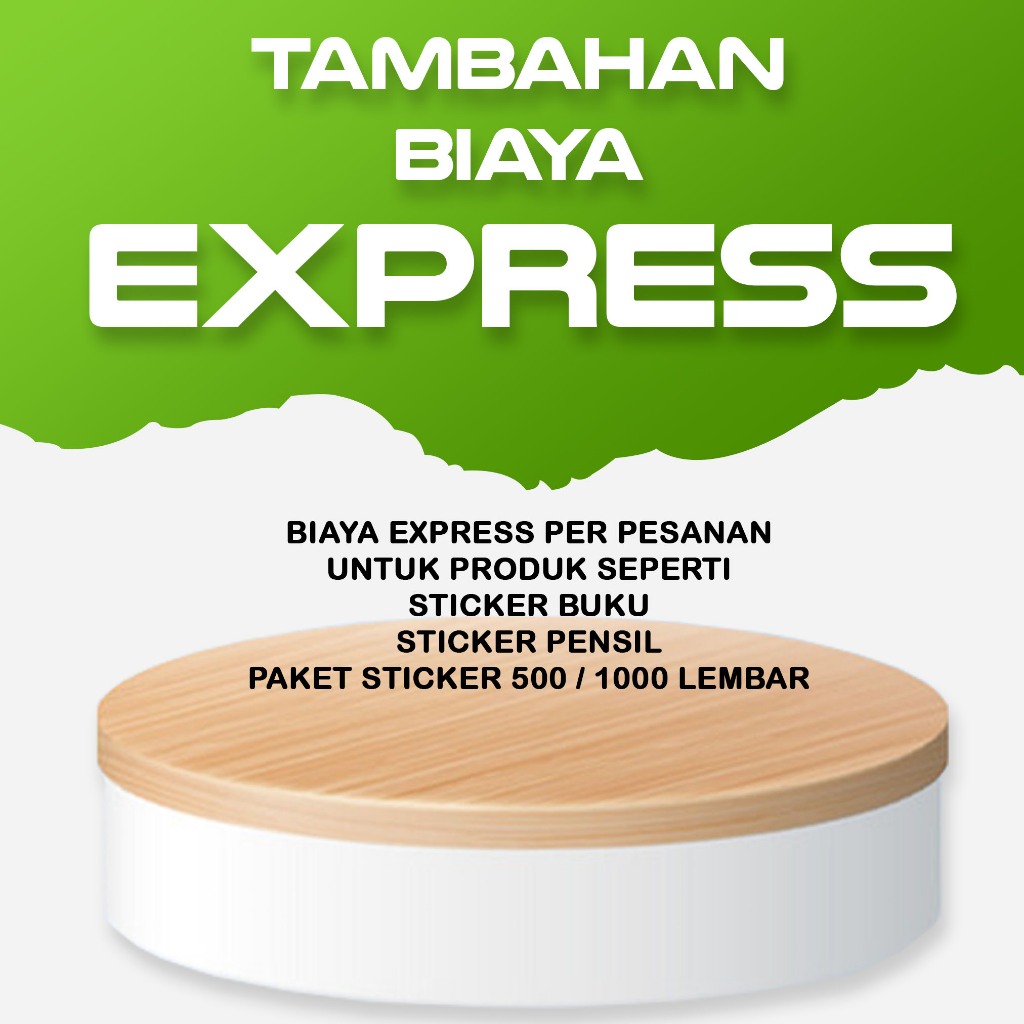 

Biaya Express Untuk Pesanan Paket 500 & 1000 Lembar dan Stiker Buku dan Stiker Pensil