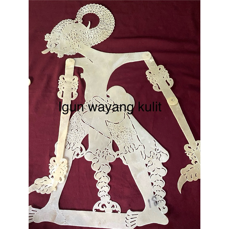 wayang kulit putihan tinggi 70 cm bima/gebingan/werkudoro