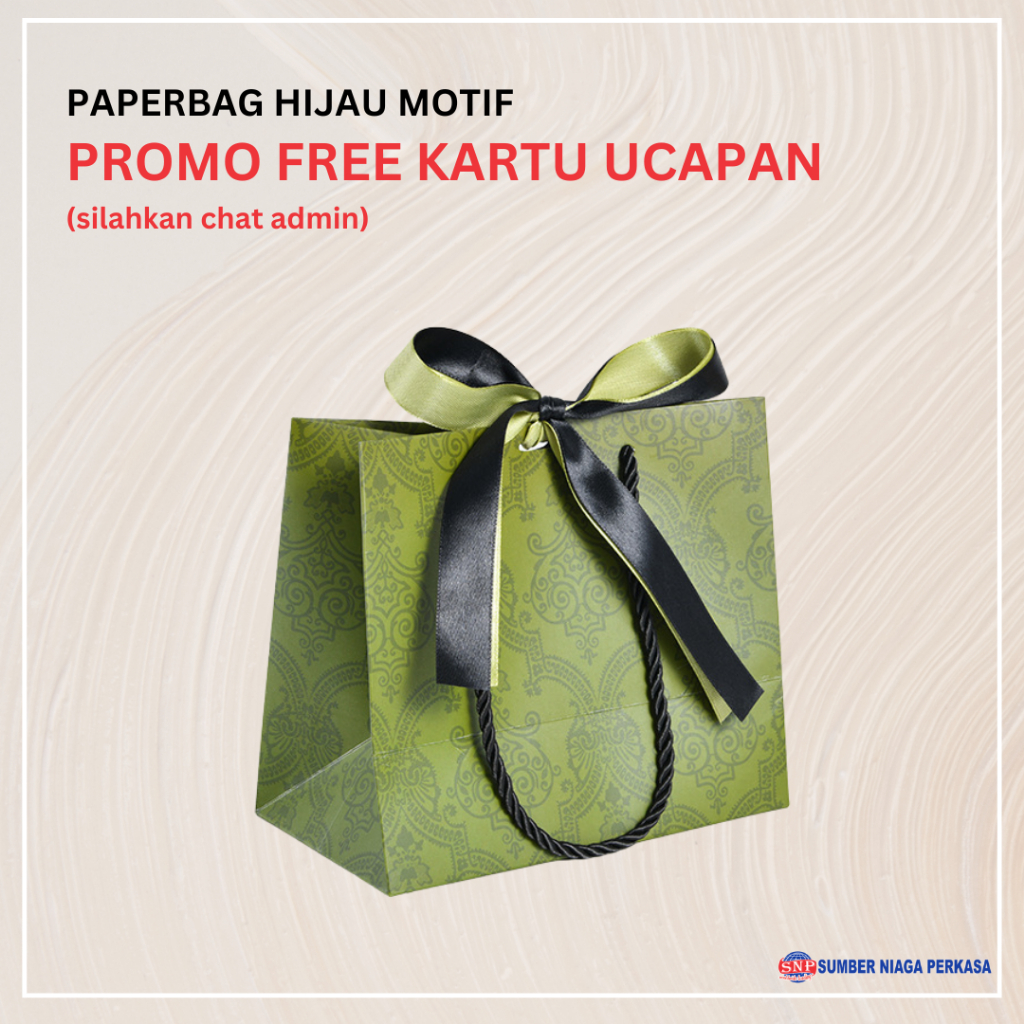 

Paper Bag Hijau Motif Free Pita Kantong Kado Bingkisan Hadiah Goodie Bag Paperbag Tas Spunbond