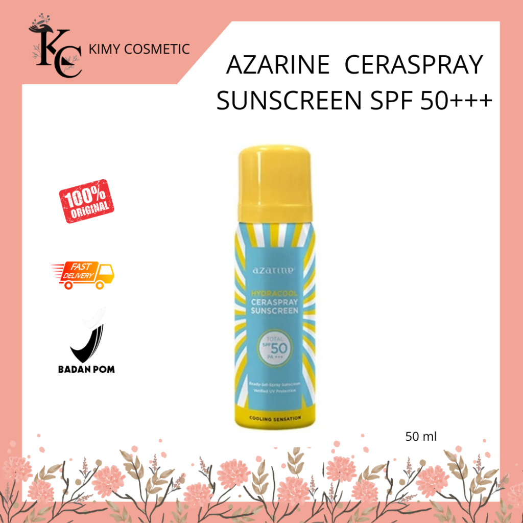 Kimy Cosmetic - Azarine Ceraspray Sunscreen Spray Triple UV Protector SPF 50 PA+++ with cooling sens