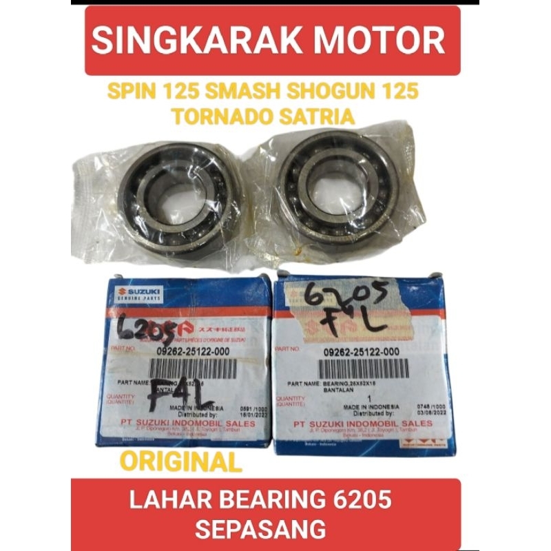 LAHAR BEARING 6205 SUZUKI SMASH SPIN SHOGUN TORNADO SATRIA HARGA SEPASANG SUZUKI ORIGINAL