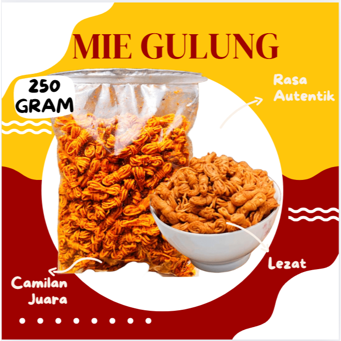 

250 GR VIRAL CEMILAN KERIPIK MIE GULUNG PEDAS MANIS GURIH EXTRA PEDAS DAUN JERUK