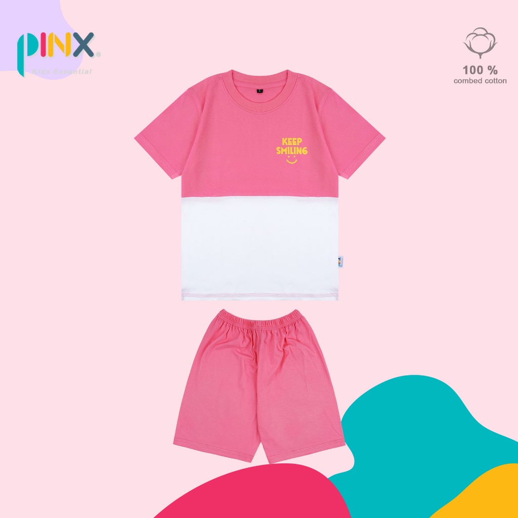 Sale PinxKids - Setelan Anak Usia 1 - 8 Tahun Two Tone / Setelan Anak Happy Life