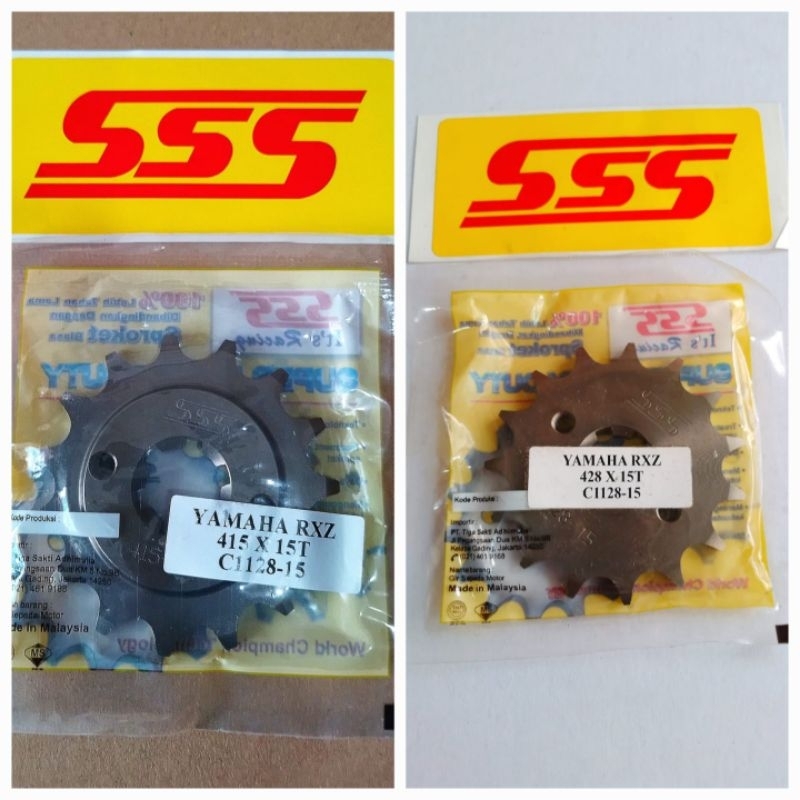 GEAR GIR DEPAN SSS 415 & 428 UKURAN 12 / 13 / 14 / 15 / 16 / 17 UNTUK MOTOR JUPITER / RXZ / RX KING 