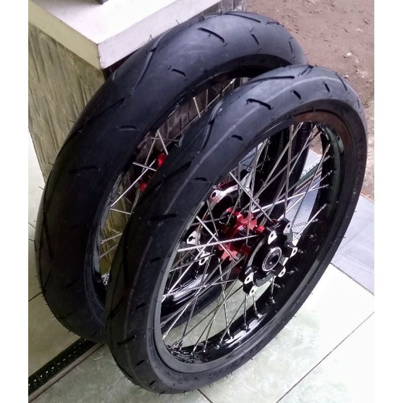 Roda set velg set ban set supermoto surex CRF 150L full baru