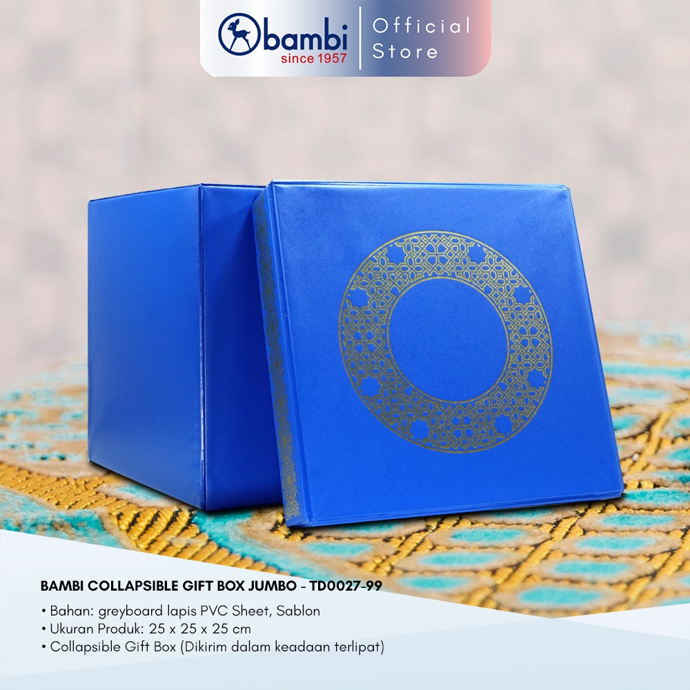 

Bambi Gift Box Super Jumbo Idul Fitri Blue Fudebako Tipe Collapsible Gift Box Original