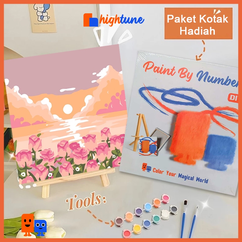 

RB HIGHTUNE Paint By Number 20x20 Diy Project Art Painting Kit Aesthetic Kanvas Lukis Tangan 1 Set