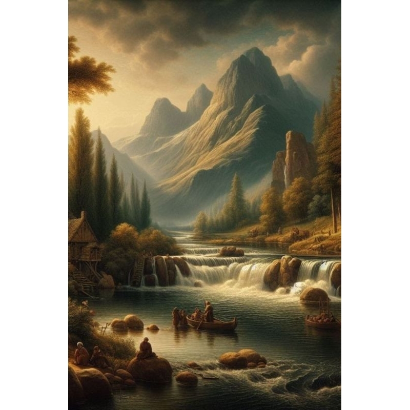 poster cetak jumbo pemandangan gunung hiasan dinding pemandangan gunung macam macam ukuran