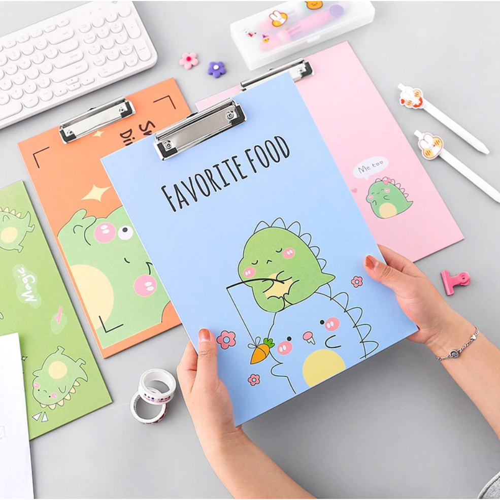 

Clipboard Papan Jalan / Papan Ujian Anak Sekolah / Papan Ujian Penjepit Kertas A4 PVC Folder