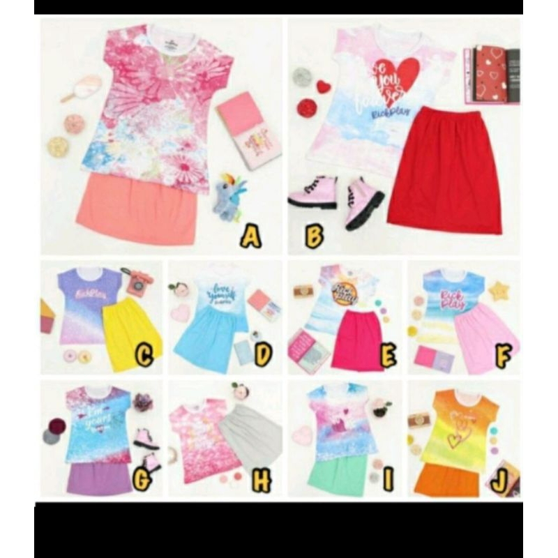 setelan anak tie dye rickplay setelan anak perempuan