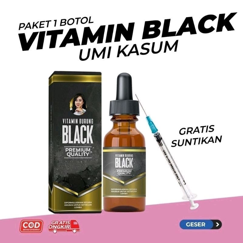 vitamin black umi kasum original penggacor burung murai dan kicau free suntikan Vitamin Untuk Semua 