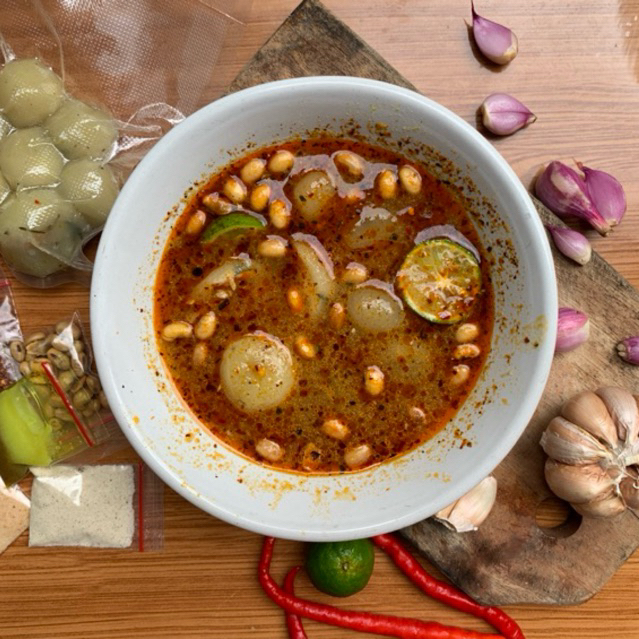 

Baso Aci ayam suwir Kuah Soto