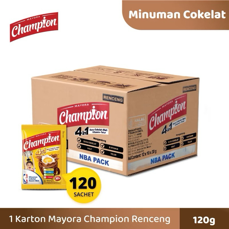 

Champion by Energen Minuman coklat Ber energi 1renteng isi 10pcs