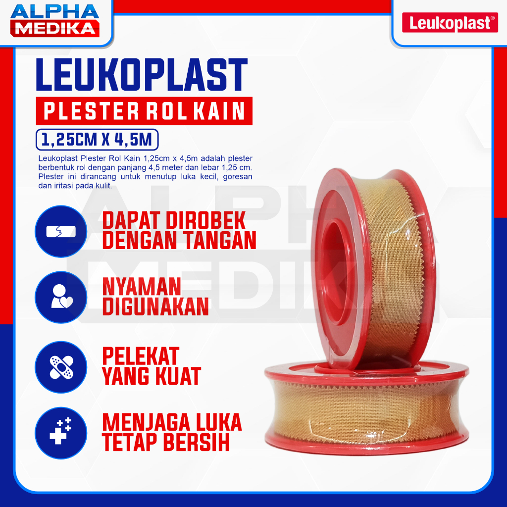 Leukoplast 1621H (1,25 CM X 4,5 M) / Plester luka roll gulung Leukoplast 1,25 CM X 4,5 M