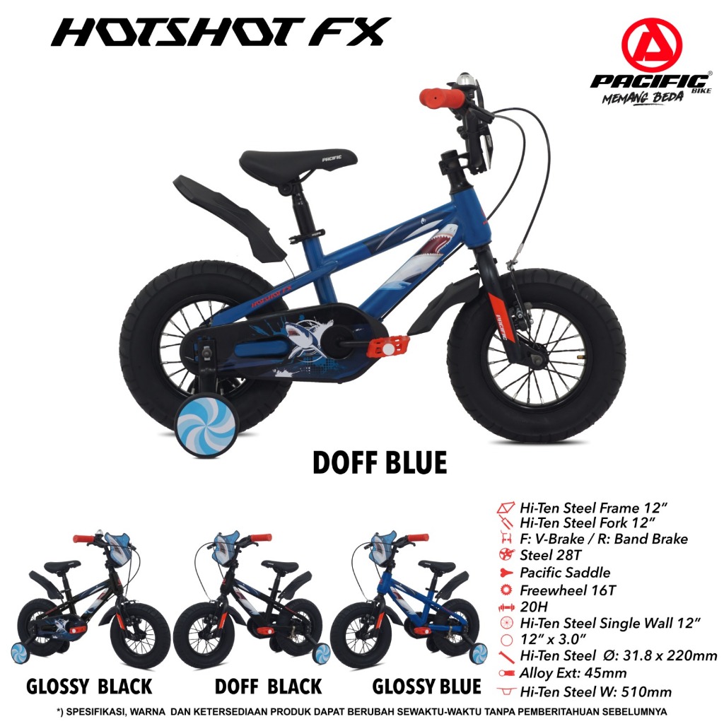 SEPEDA BMX ANAK LAKI LAKI UKURAN 12 - TIPE HOTSHOT FX
