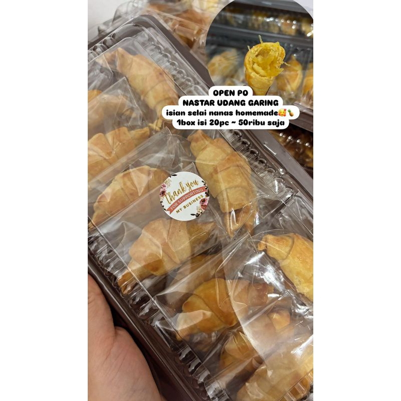 

Nastar bentuk udang garing khas bangka 20pcs (kemasan box)