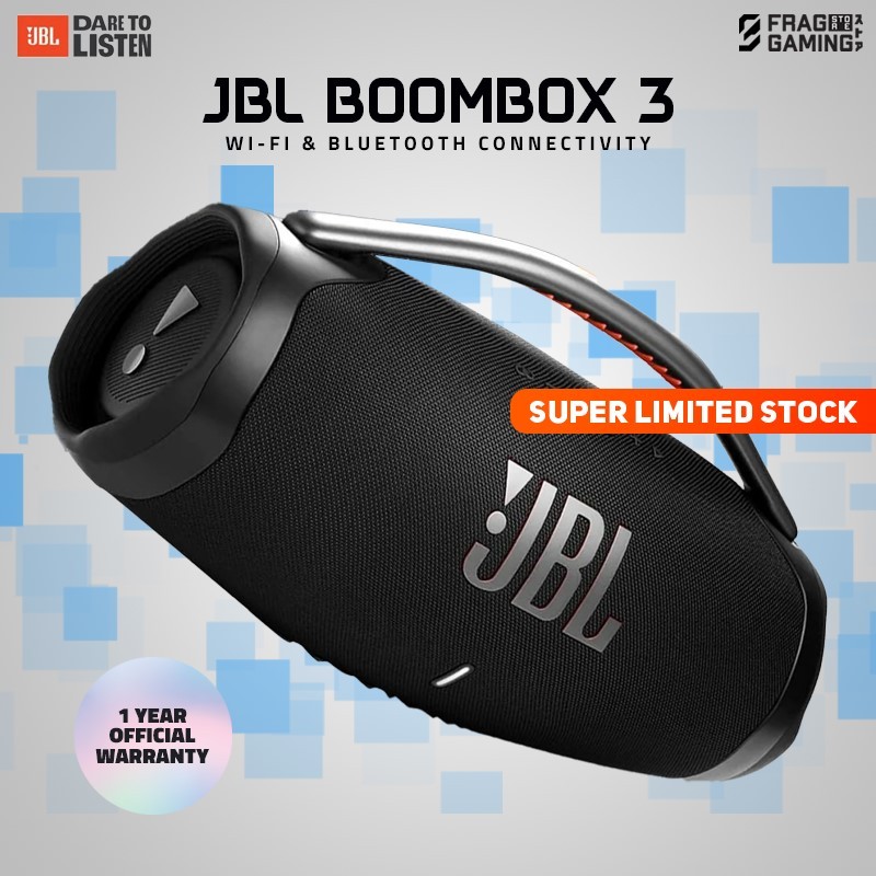 JBL Boombox 3 Wi-Fi / WiFi and Bluetooth Portable Speaker with Massive JBL Original Pro Sound and De