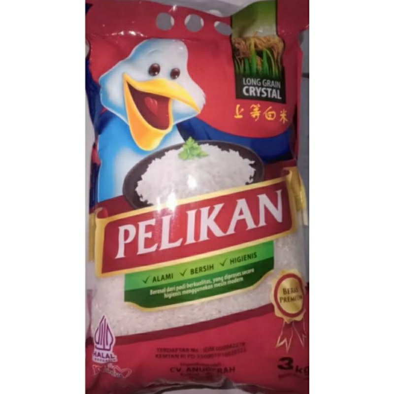 

Beras Pelikan 3 Kg