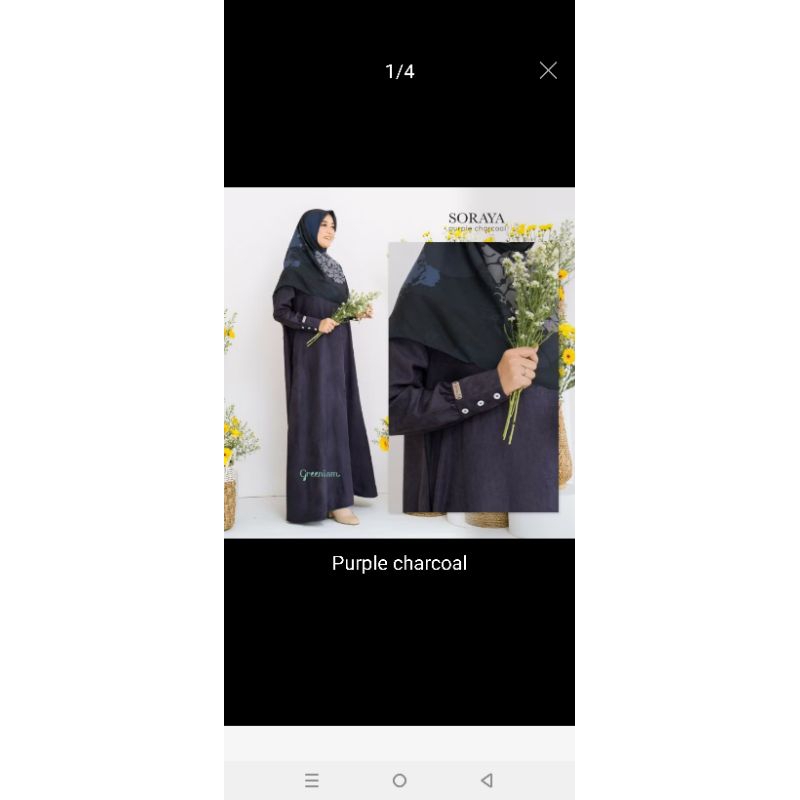 gamis greenism preloved size L