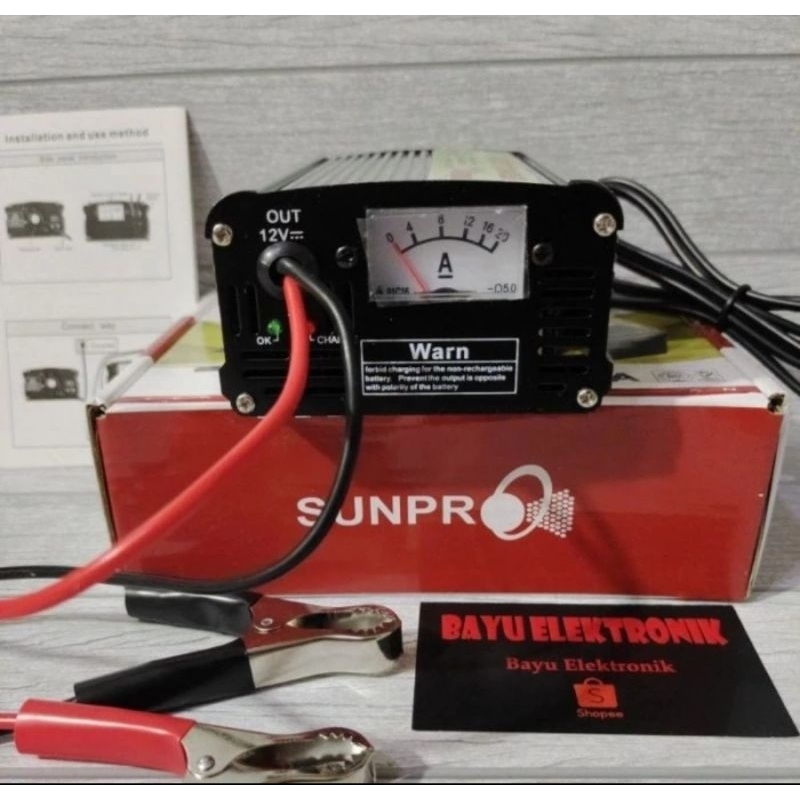 Cas aki merek SUNPRO SU-1210B 10 amper cas Aki 12 volt cas baterai