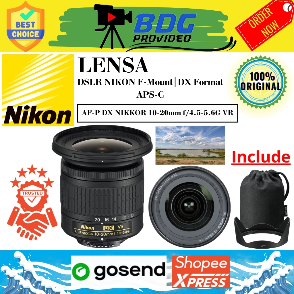 Lensa Nikon DSLR AF-P DX NIKKOR 10-20mm f/4.5-5.6G VR