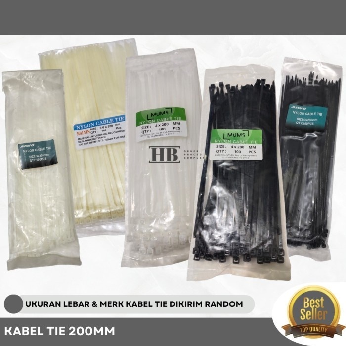 

Kabel Ties 20cm Cabel Tie Tis Nylon 200mm CV 200 mm