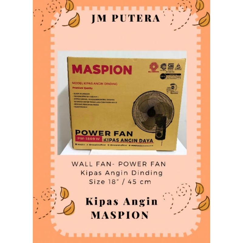 Kipas Angin Dinding Maspion 16" Wallfan Maspion PW 1809 W