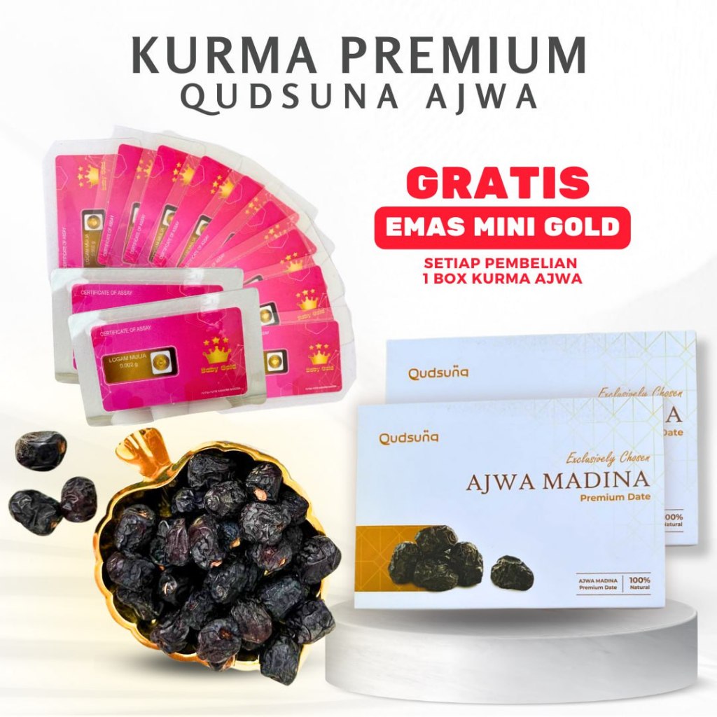 

Kurma Ajwa Original Premium Helwah Kurma Nabi Asli Panen Terbaru