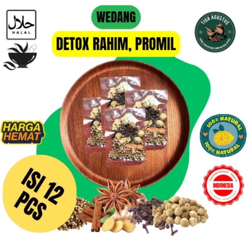 

ISI 12pcs DETOX RAHIM ala JSR | Promil | Melancarkan Haid | Keputihan | Jahe Kayu Manis Kapulaga Cengkeh Ketumbar Bunga Lawang