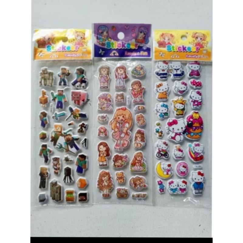 

stiker timbul karakter