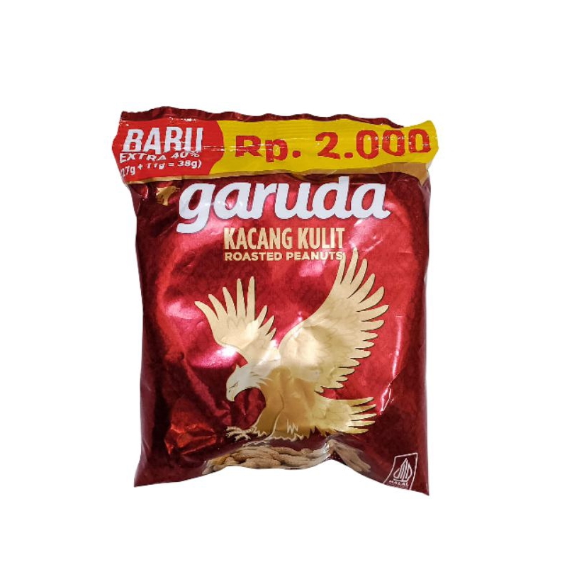 

Garuda Kacang Kulit 2000 Extra 40% 27gr + 11gr = 38gr