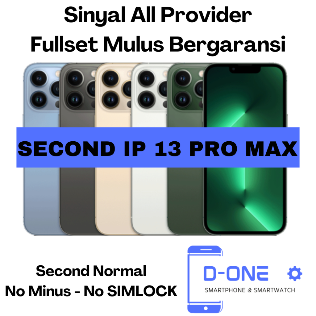 IPHONE 13 Pro Max Bergaransi 100% Ori 128GB/256GB FULLSEET