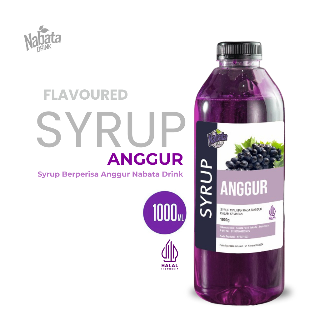 

Sirup Anggur 1000Ml Nabata Drink - Syrup Anggur Restauran Cafe