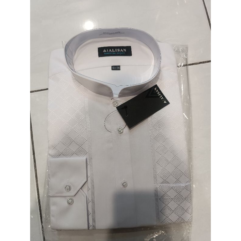 Alisan Koko Bordir Panjang Size 16,5-17,5 Reguler