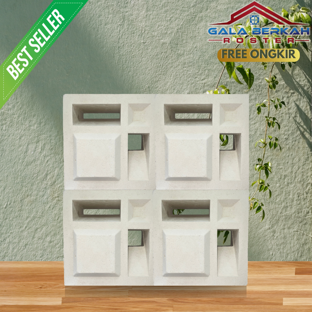 ROSTER BETON MINIMALIS, Loster Beton Minimalis, Lubang Angin, Ventilasi Udara, Pagar Rumah, Sekat Ba