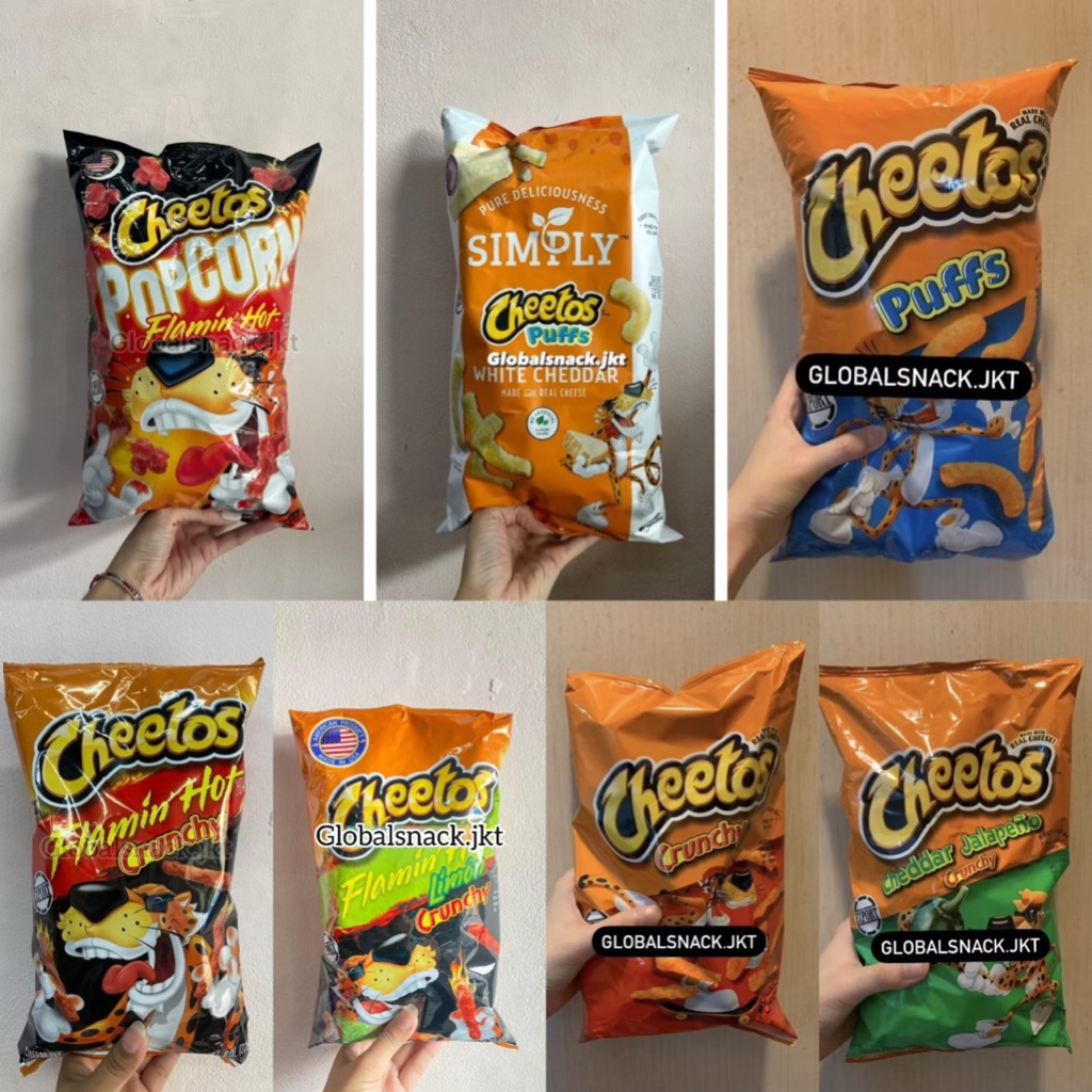 

Cheetos Frito Lays Crunchy Cheese / Flamin Hot / Cheddar Jalapeno USA