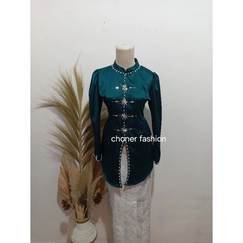 Choner One set kurung melayu rok songket putih silver seri B