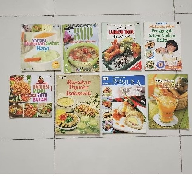 

8 pcs Buku Menu / 1 set Buku Menu / Kumpulan Buku Menu
