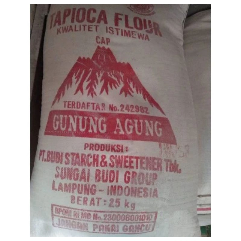 

1 kg tepung tapioka / sagu cap gunung agung kemasan repack 1 kg