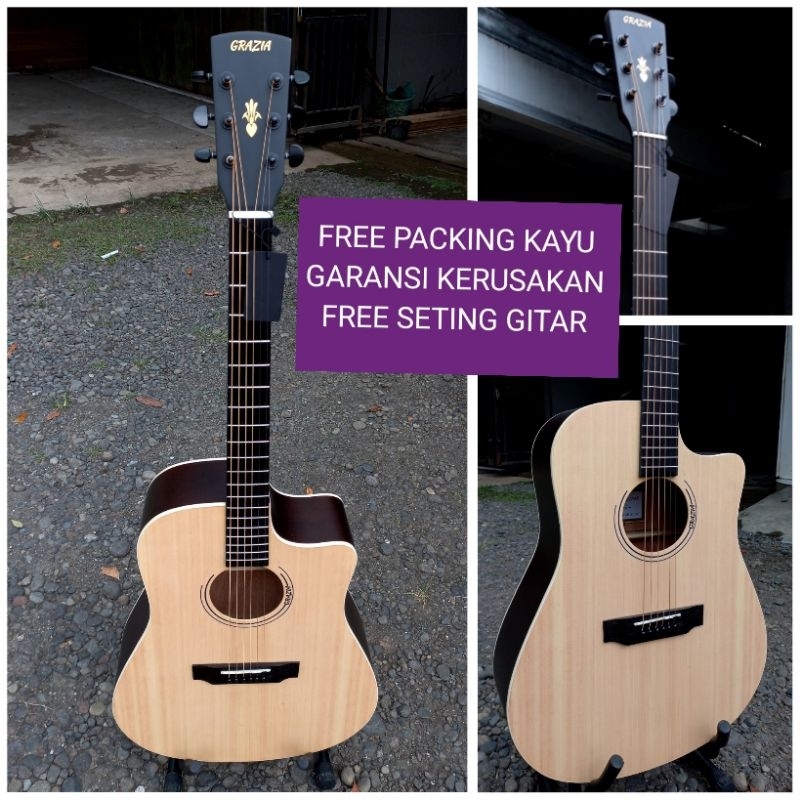 GITAR AKUSTIK ORIGINAL GRAZIA MODEL CA 50 NA