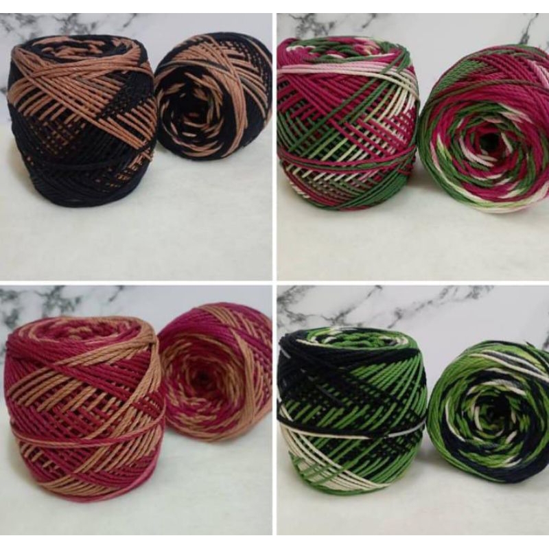 BENANG RAJUT POLY KILAP GRADASI / POLY KILAP SEMBUR - 1pcs