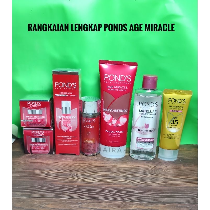 paket Skincare Ponds Age Miracle Antiaging - penuaan - kerutan - flek hitam - mencerahkan