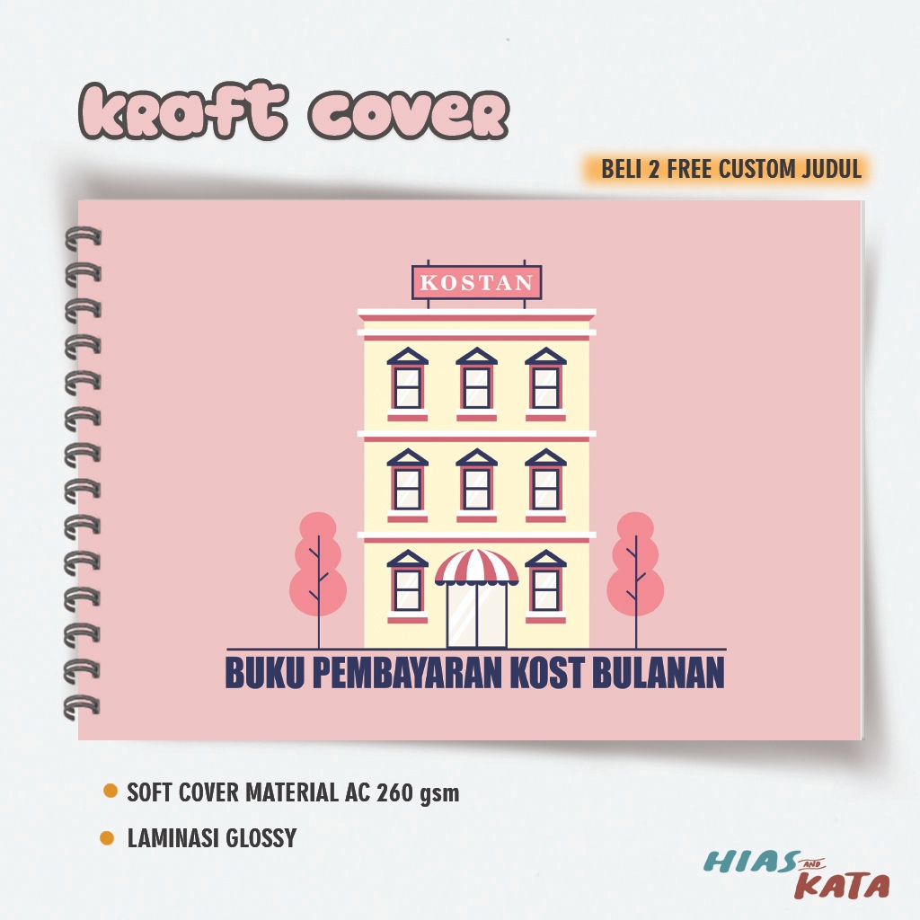 

Ay00! Buku Catatan Pembayaran Kost Bulanan Size A4 Jilid Spiral (Free Custom Judul)