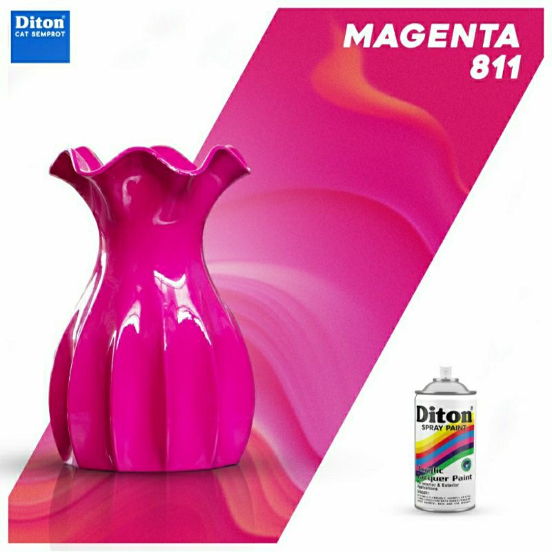 #MAU# Cat Semprot Diton 811 Magenta 300ml Pink Merah Muda Tua Solid Cat Spray Duco Diton Premium Pil