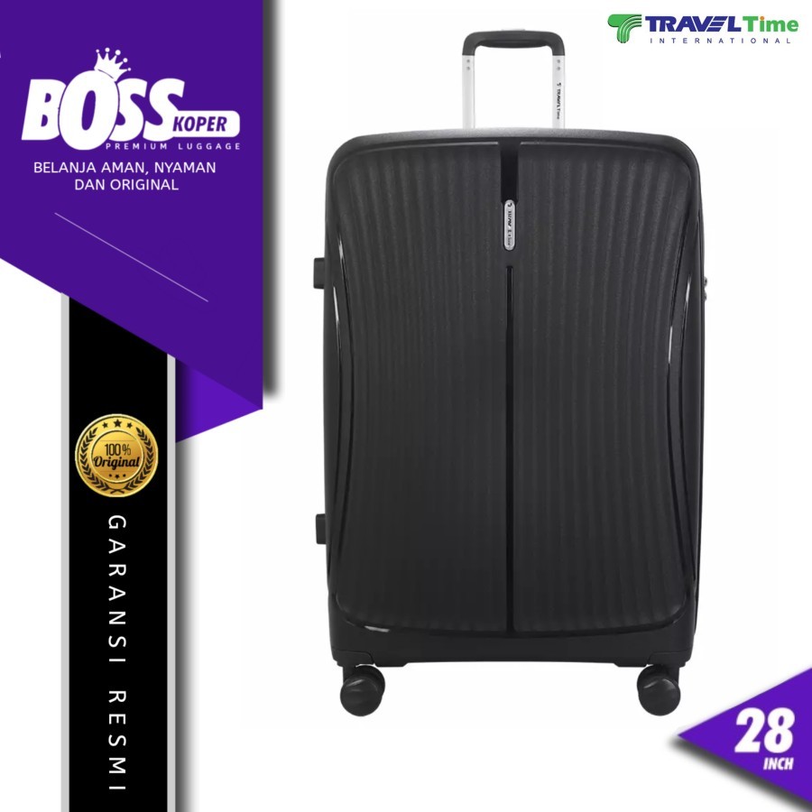 Koper 28 inch large TRAVEL TIME hardcase besar TSA lock expand tahan banting original
