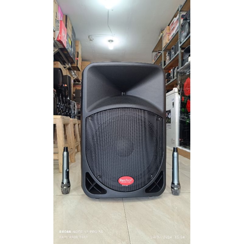Speaker Bareton Max 15BWR Speaker Bluetooth karaoke 15 inchi