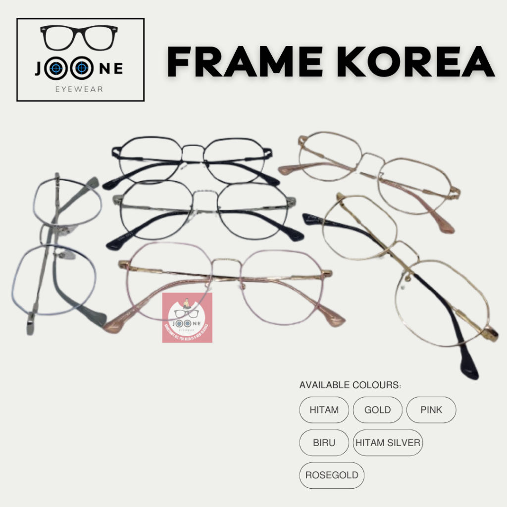 Frame Kacamata Besi Korea Pria Wanita 8008