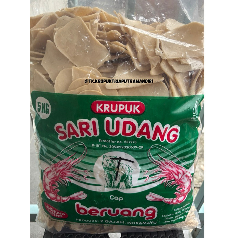 

kerupuk mentah sari udang krupuk udang beruang 5kg